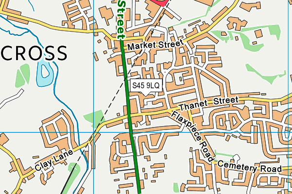 S45 9LQ map - OS VectorMap District (Ordnance Survey)