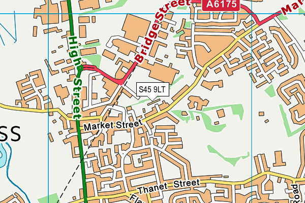 S45 9LT map - OS VectorMap District (Ordnance Survey)