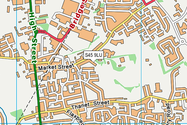 S45 9LU map - OS VectorMap District (Ordnance Survey)