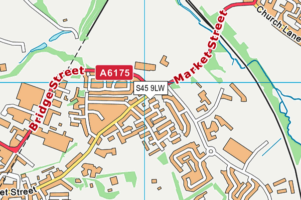 S45 9LW map - OS VectorMap District (Ordnance Survey)