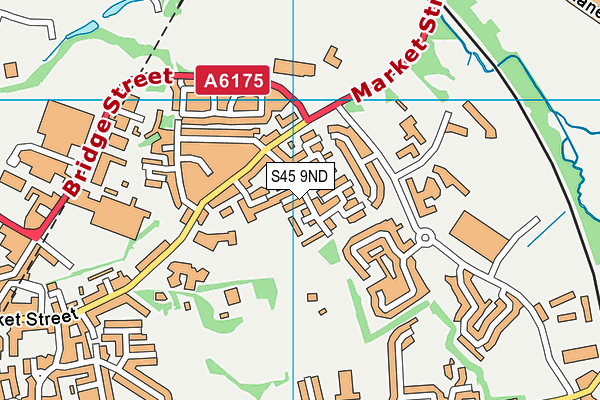 S45 9ND map - OS VectorMap District (Ordnance Survey)