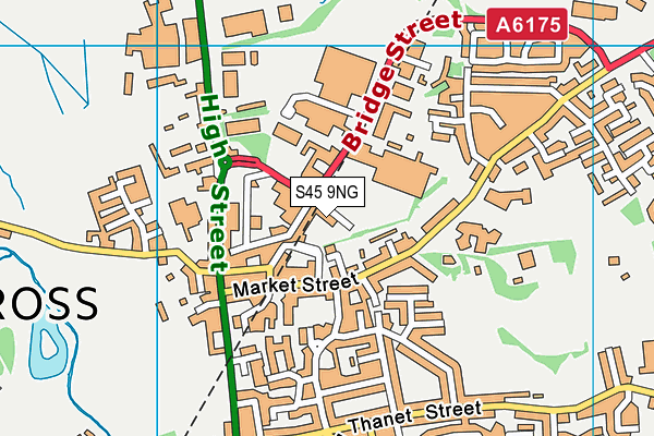 S45 9NG map - OS VectorMap District (Ordnance Survey)