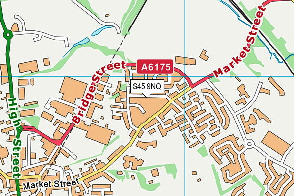 S45 9NQ map - OS VectorMap District (Ordnance Survey)