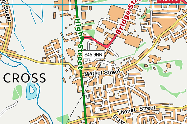 S45 9NR map - OS VectorMap District (Ordnance Survey)