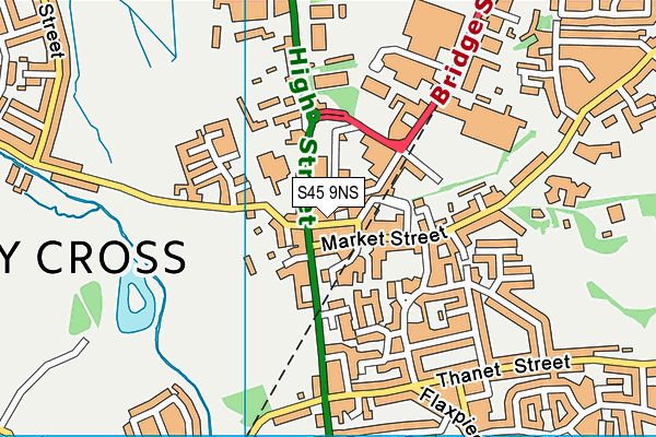 S45 9NS map - OS VectorMap District (Ordnance Survey)