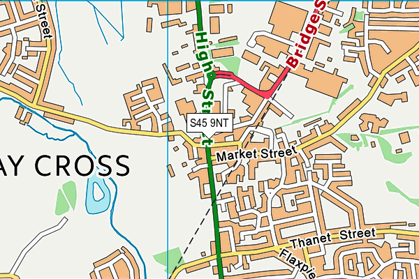 S45 9NT map - OS VectorMap District (Ordnance Survey)