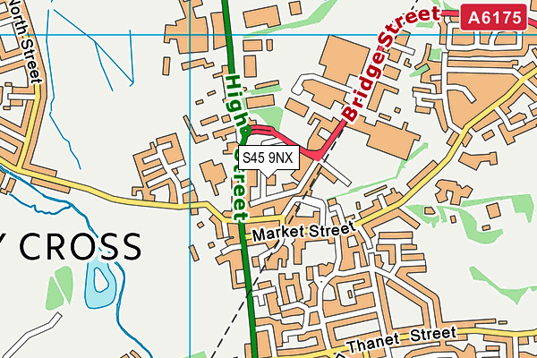 S45 9NX map - OS VectorMap District (Ordnance Survey)