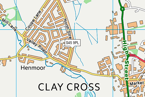 S45 9PL map - OS VectorMap District (Ordnance Survey)