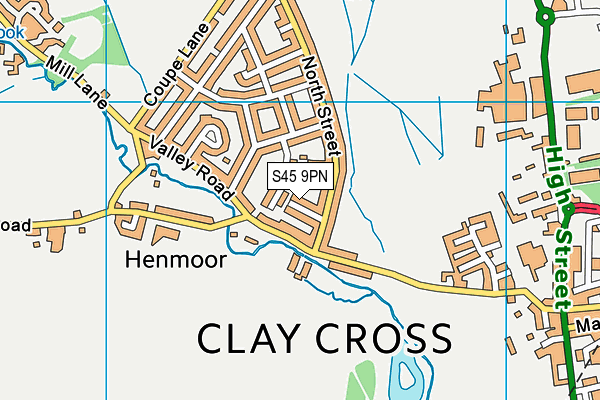 S45 9PN map - OS VectorMap District (Ordnance Survey)