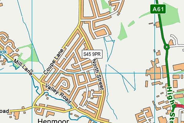 S45 9PR map - OS VectorMap District (Ordnance Survey)