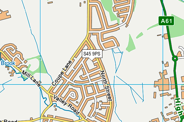 S45 9PS map - OS VectorMap District (Ordnance Survey)