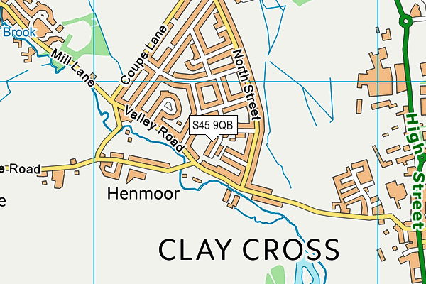 S45 9QB map - OS VectorMap District (Ordnance Survey)