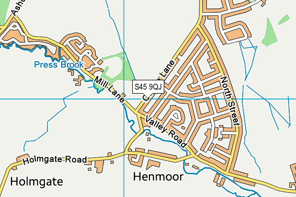 S45 9QJ map - OS VectorMap District (Ordnance Survey)