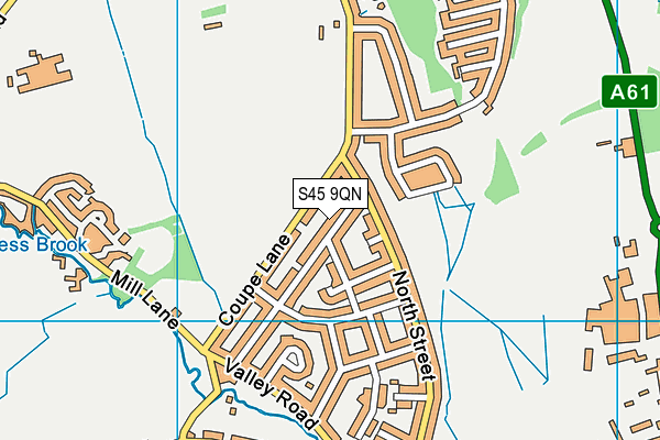 S45 9QN map - OS VectorMap District (Ordnance Survey)