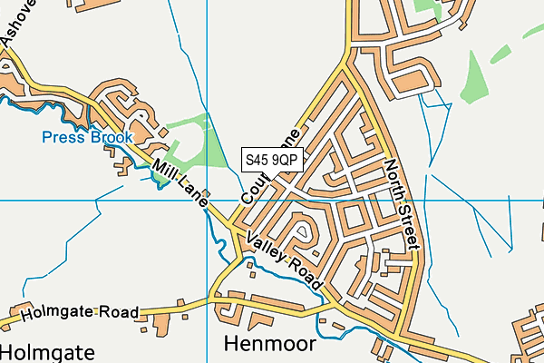 S45 9QP map - OS VectorMap District (Ordnance Survey)