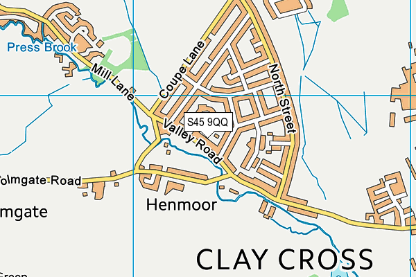 S45 9QQ map - OS VectorMap District (Ordnance Survey)