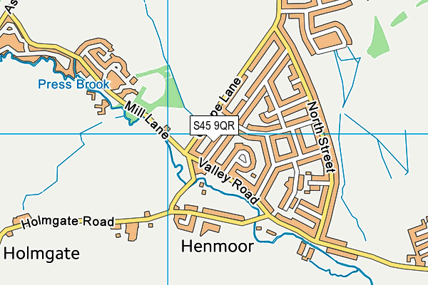 S45 9QR map - OS VectorMap District (Ordnance Survey)