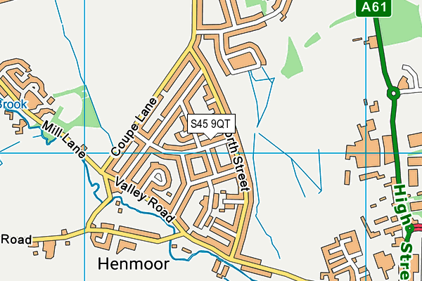 S45 9QT map - OS VectorMap District (Ordnance Survey)