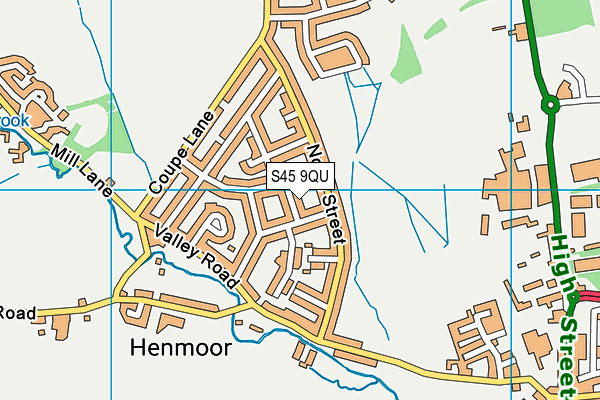 S45 9QU map - OS VectorMap District (Ordnance Survey)