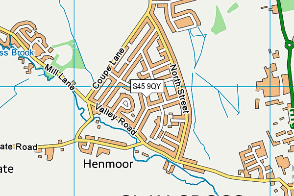 S45 9QY map - OS VectorMap District (Ordnance Survey)