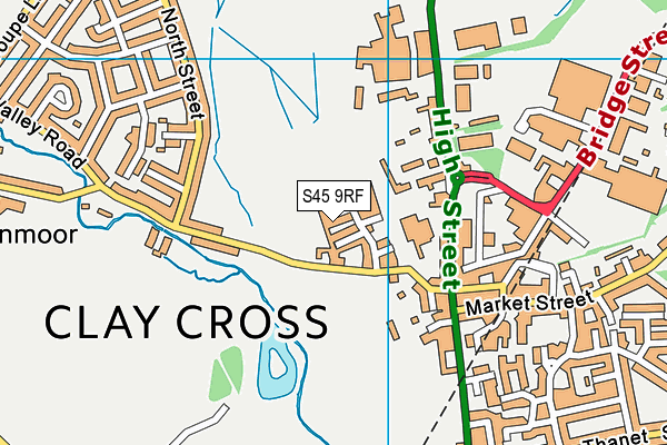 S45 9RF map - OS VectorMap District (Ordnance Survey)