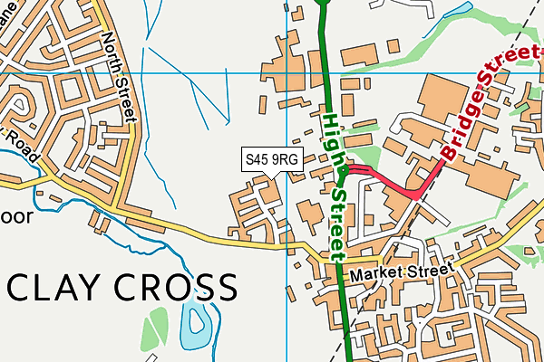 S45 9RG map - OS VectorMap District (Ordnance Survey)