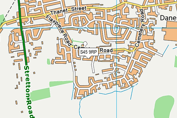 S45 9RP map - OS VectorMap District (Ordnance Survey)