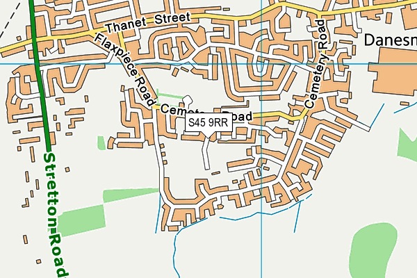 S45 9RR map - OS VectorMap District (Ordnance Survey)