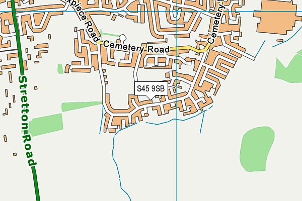 S45 9SB map - OS VectorMap District (Ordnance Survey)
