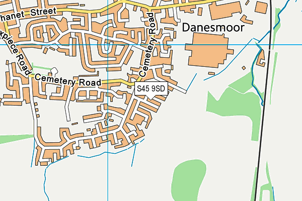 S45 9SD map - OS VectorMap District (Ordnance Survey)