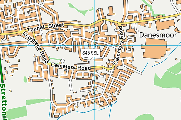 S45 9SL map - OS VectorMap District (Ordnance Survey)