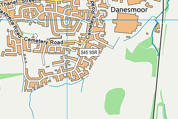 S45 9SR map - OS VectorMap District (Ordnance Survey)