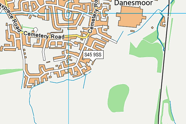 S45 9SS map - OS VectorMap District (Ordnance Survey)