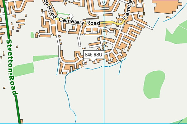 S45 9SU map - OS VectorMap District (Ordnance Survey)