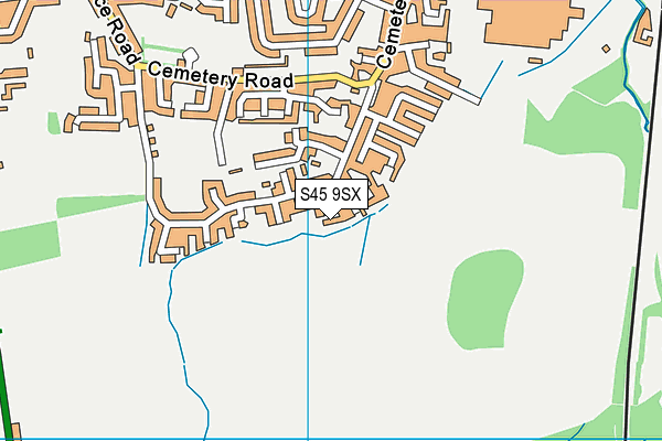 S45 9SX map - OS VectorMap District (Ordnance Survey)