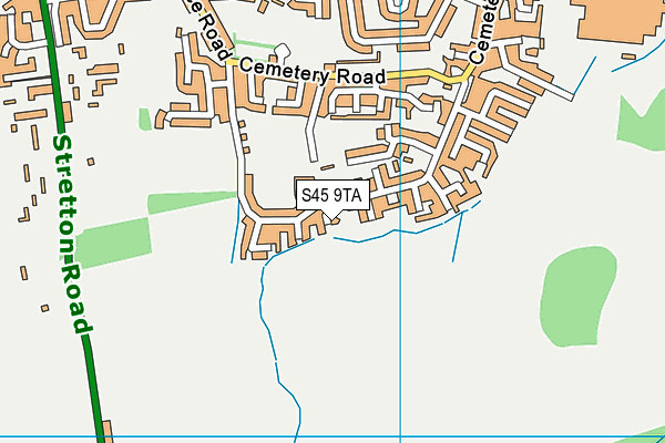 S45 9TA map - OS VectorMap District (Ordnance Survey)