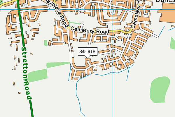 S45 9TB map - OS VectorMap District (Ordnance Survey)