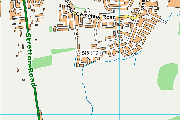 S45 9TD map - OS VectorMap District (Ordnance Survey)