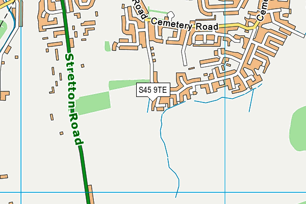 S45 9TE map - OS VectorMap District (Ordnance Survey)