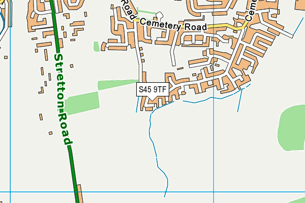 S45 9TF map - OS VectorMap District (Ordnance Survey)