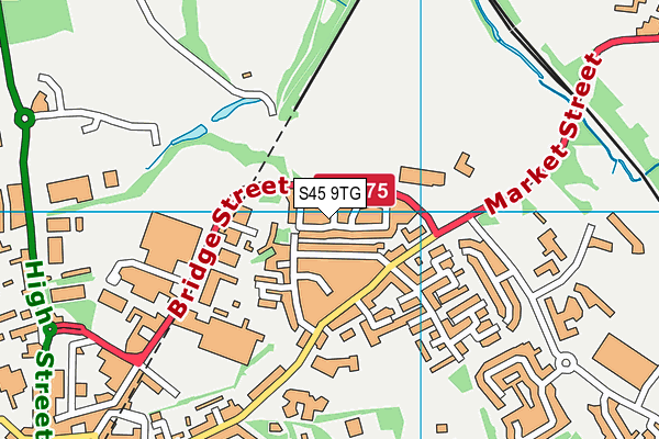 S45 9TG map - OS VectorMap District (Ordnance Survey)