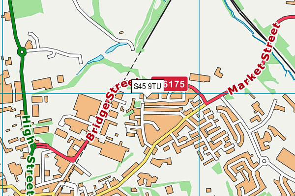 S45 9TU map - OS VectorMap District (Ordnance Survey)