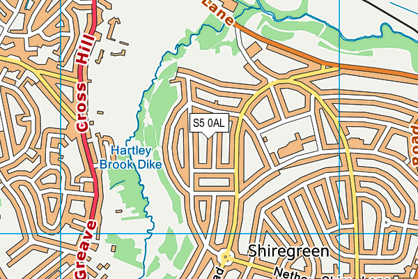 S5 0AL map - OS VectorMap District (Ordnance Survey)