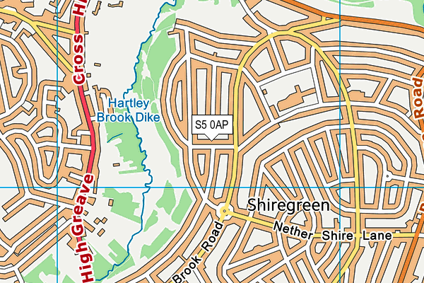 S5 0AP map - OS VectorMap District (Ordnance Survey)