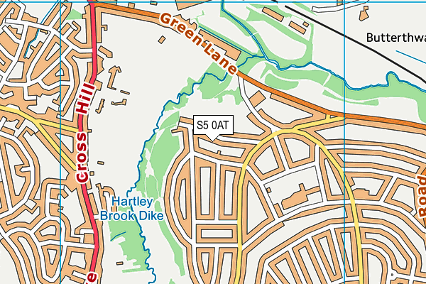 S5 0AT map - OS VectorMap District (Ordnance Survey)