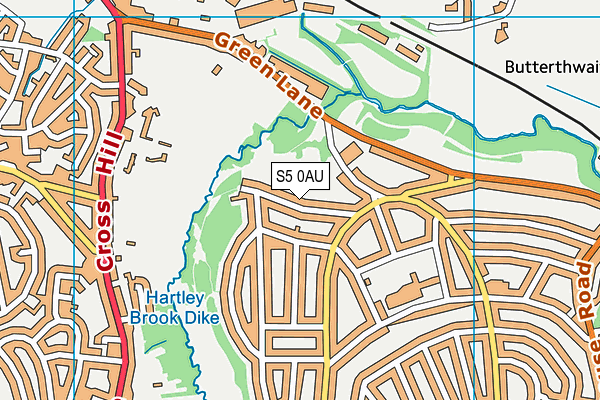 S5 0AU map - OS VectorMap District (Ordnance Survey)