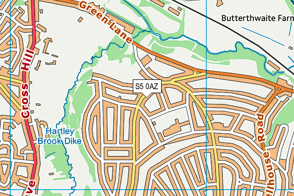 S5 0AZ map - OS VectorMap District (Ordnance Survey)