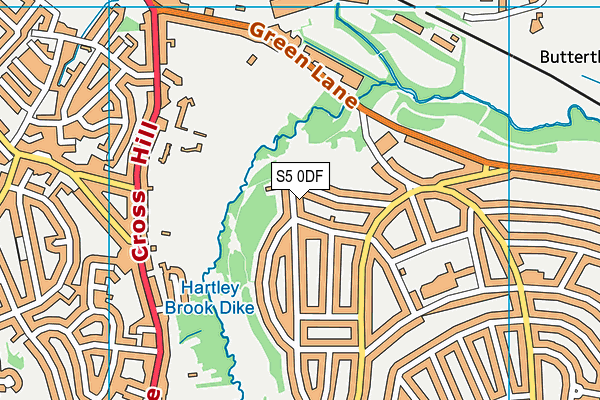 S5 0DF map - OS VectorMap District (Ordnance Survey)