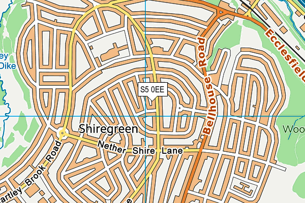 S5 0EE map - OS VectorMap District (Ordnance Survey)