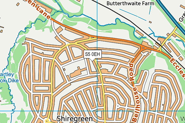S5 0EH map - OS VectorMap District (Ordnance Survey)